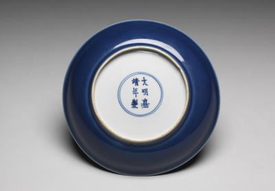 图片[2]-Dish with coblat blue glaze, Ming dynasty, Jiajing reign (1522-1566)-China Archive